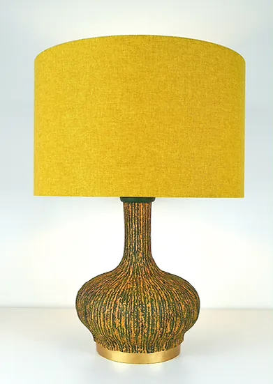 Green and ochre side lamp