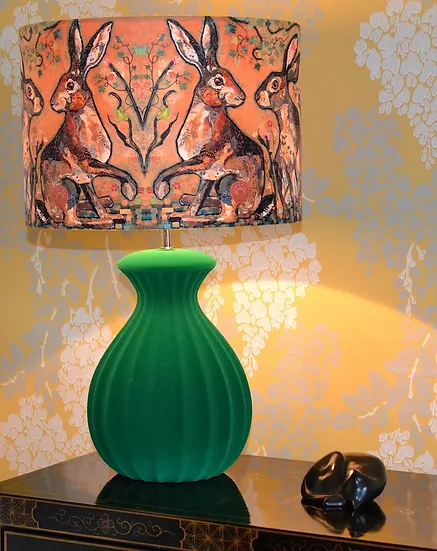Recycled flocked lamp